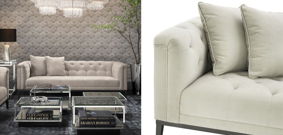 Диван Eichholtz Sofa Cesare Beige Диван Eichholtz Sofa Cesare Beige - Loft-Concept в Липецке