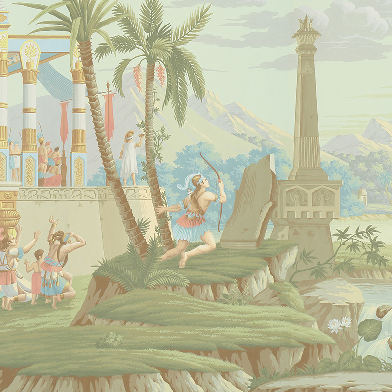 Обои ручная роспись The Incas Pastel on scenic paper Обои ручная роспись The Incas Pastel on scenic paper в Липецке | Loft Concept