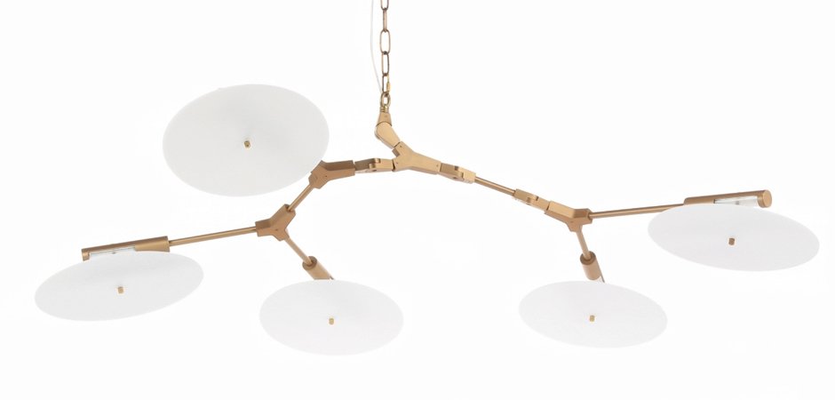 Люстра White Disc 5 ламп Люстра White Disc 5 ламп - Loft-Concept в Липецке