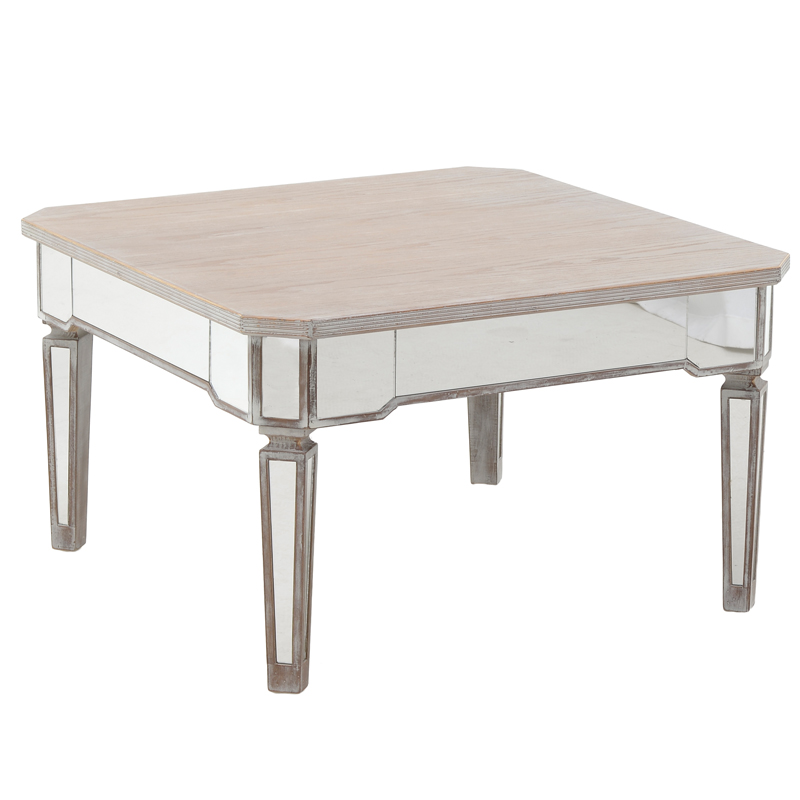 Кофейный стол Amlet Mirrored Table Бежево-серый Зеркало Кофейный стол Amlet Mirrored Table Бежево-серый Зеркало в Липецке | Loft Concept