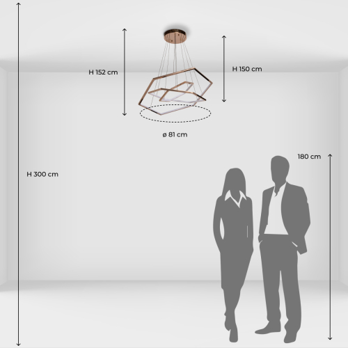Люстра с 3-мя подвесами в виде шестиугольников Hexagon Horizontal в Липецке