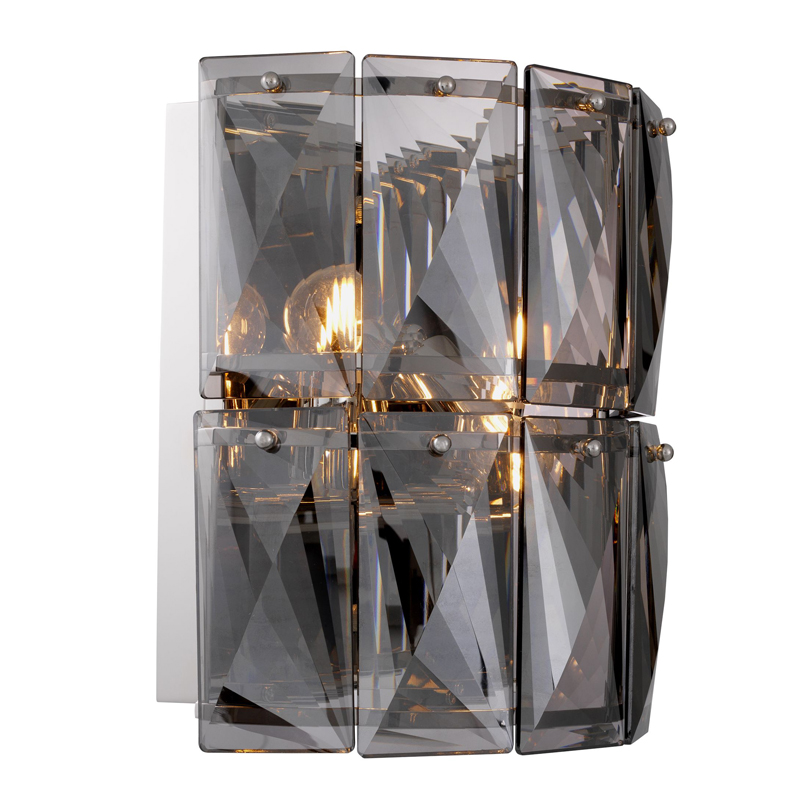 Бра Wall Lamp Amazone smoke Никель Стекло Смок Бра Wall Lamp Amazone smoke Никель Стекло Смок в Липецке | Loft Concept