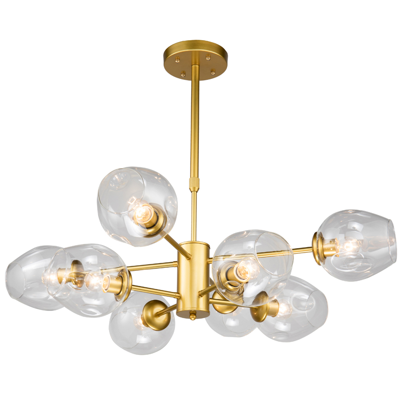 Люстра Branching Bubble Chandelier gold 8 Глянцевое золото Прозрачный Люстра Branching Bubble Chandelier gold 8 Глянцевое золото Прозрачный в Липецке | Loft Concept