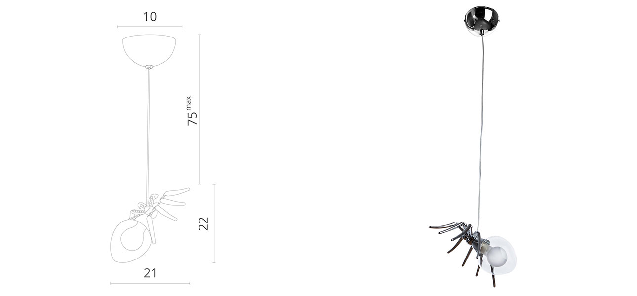 Подвесной светильник Паук Spiders lamp - фото №3