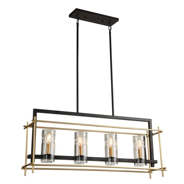 Подвесной светильник Brass Glass Pendant 4 Черный Латунь Подвесной светильник Brass Glass Pendant 4 Черный Латунь в Липецке | Loft Concept