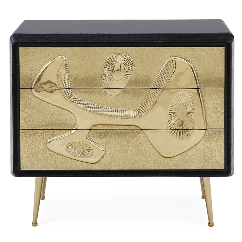 Тумба REFORM THREE-DRAWER CHEST Золотой Черный Тумба REFORM THREE-DRAWER CHEST Золотой Черный в Липецке | Loft Concept