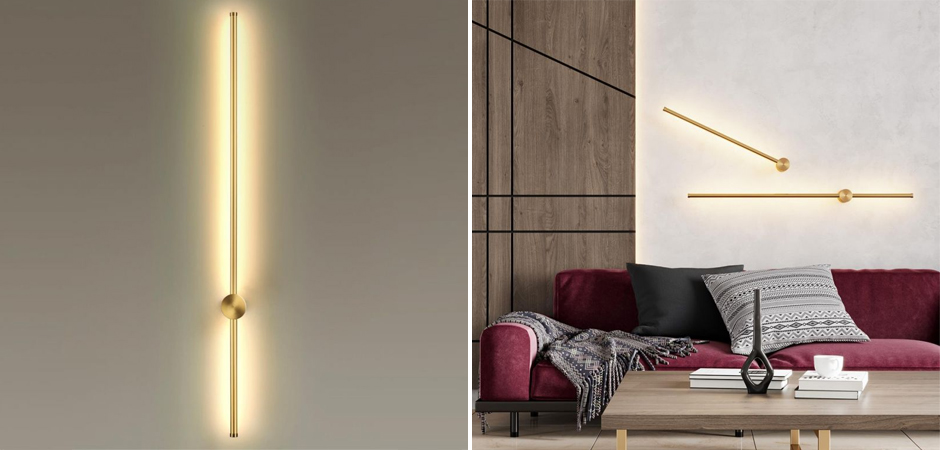 Бра светодиодное Trumpet tube Gold 100см Бра светодиодное Trumpet tube Gold 100см - Loft-Concept в Липецке