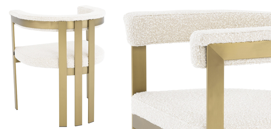 Стул Eichholtz Dining Chair Clubhouse boucle cream Стул Eichholtz Dining Chair Clubhouse boucle cream - Loft-Concept в Липецке