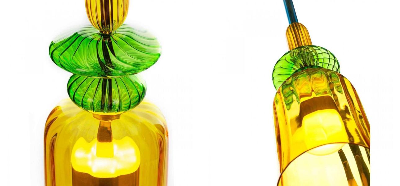 Светильник Flauti Yellow Green D16 см - фото №1