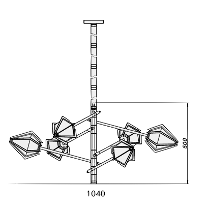 Люстра HARLOW Spoke Chandelier Gabriel Scott Люстра HARLOW Spoke Chandelier Gabriel Scott в Липецке