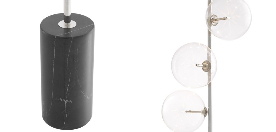 Торшер Eichholtz Floor Lamp Tempo Nickel Торшер Eichholtz Floor Lamp Tempo Nickel - Loft-Concept в Липецке
