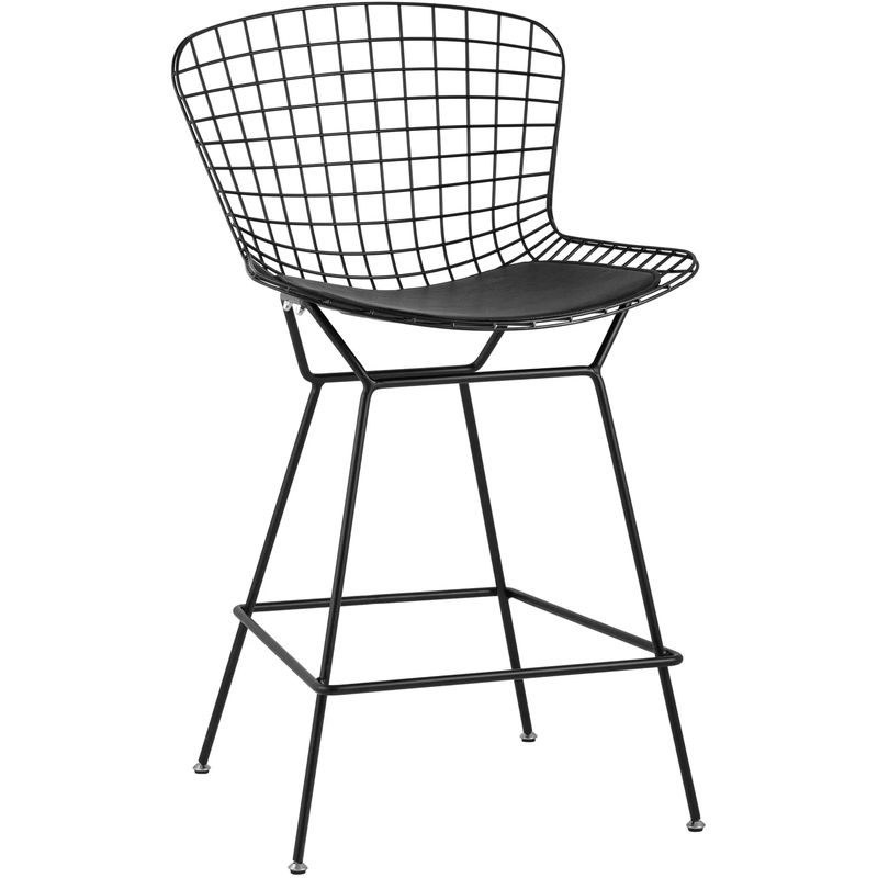 Полубарный стул Bertoia Barstool Черный Матовый Металл Черный Полубарный стул Bertoia Barstool Черный Матовый Металл Черный в Липецке | Loft Concept