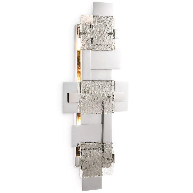Бра Eichholtz Wall Lamp Langham Nickel Прозрачное Стекло Никель Бра Eichholtz Wall Lamp Langham Nickel Прозрачное Стекло Никель в Липецке | Loft Concept