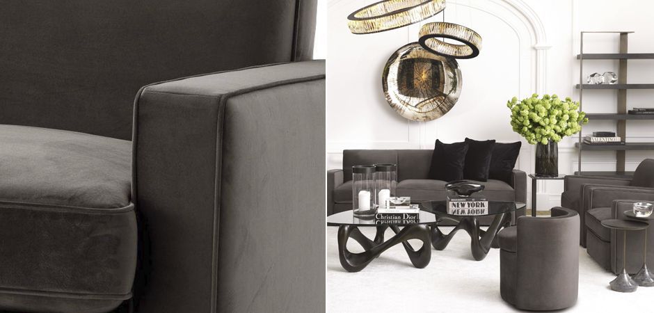 Диван Eichholtz Sofa Edmond grey Диван Eichholtz Sofa Edmond grey - Loft-Concept в Липецке