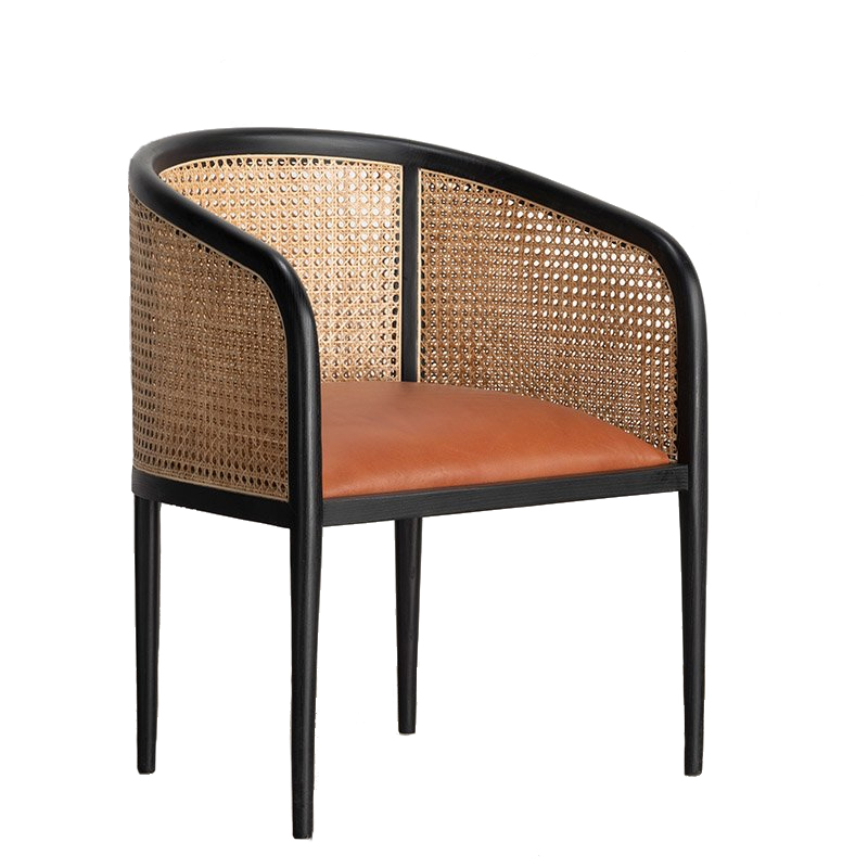 Кресло Rattan Decor Chair Terracotta Черный Терракотовый Бежевый Кресло Rattan Decor Chair Terracotta Черный Терракотовый Бежевый в Липецке | Loft Concept