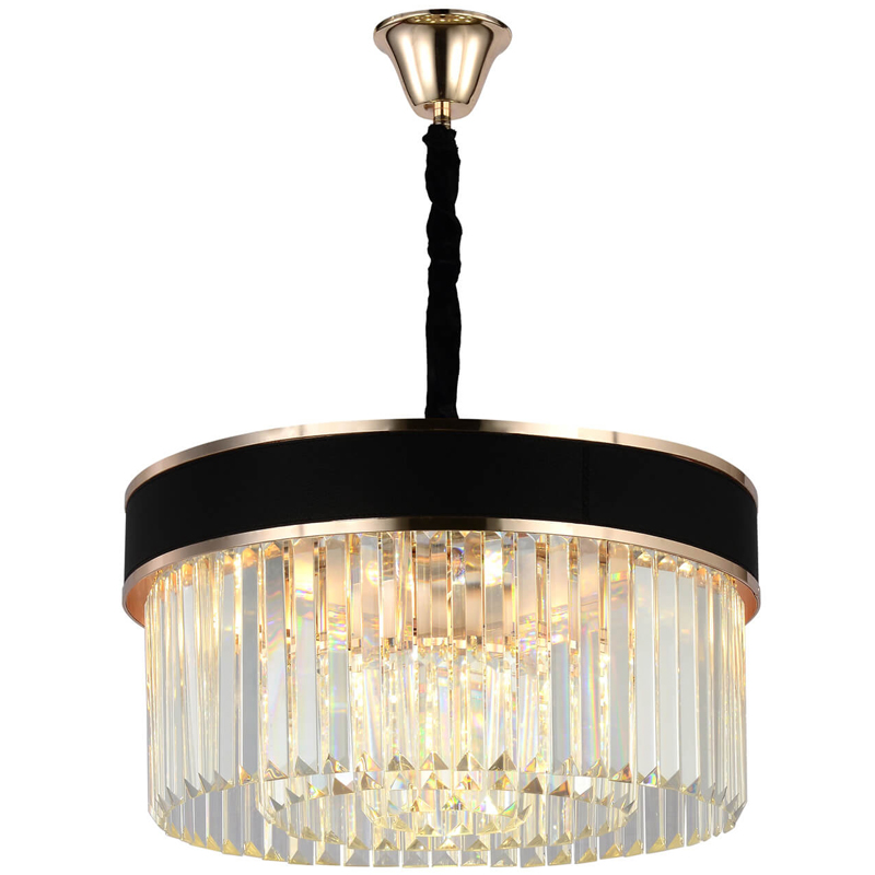Люстра Holi Elegant With Golden Line light D 50 Черный Прозрачное Стекло Люстра Holi Elegant With Golden Line light D 50 Черный Прозрачное Стекло в Липецке | Loft Concept