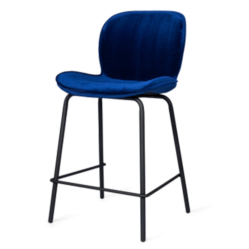 Полубарный стул Ardit Chair Черный Синий Полубарный стул Ardit Chair Черный Синий в Липецке | Loft Concept