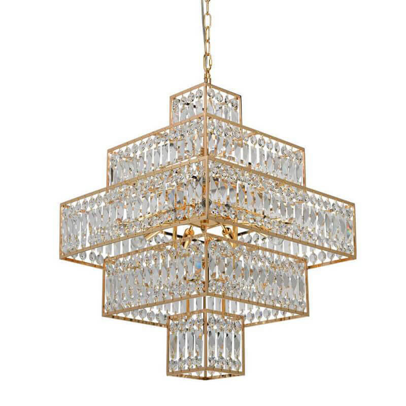 Люстра Crystal Inserts Lamp 16 Прозрачное Стекло Золотой Люстра Crystal Inserts Lamp 16 Прозрачное Стекло Золотой в Липецке | Loft Concept