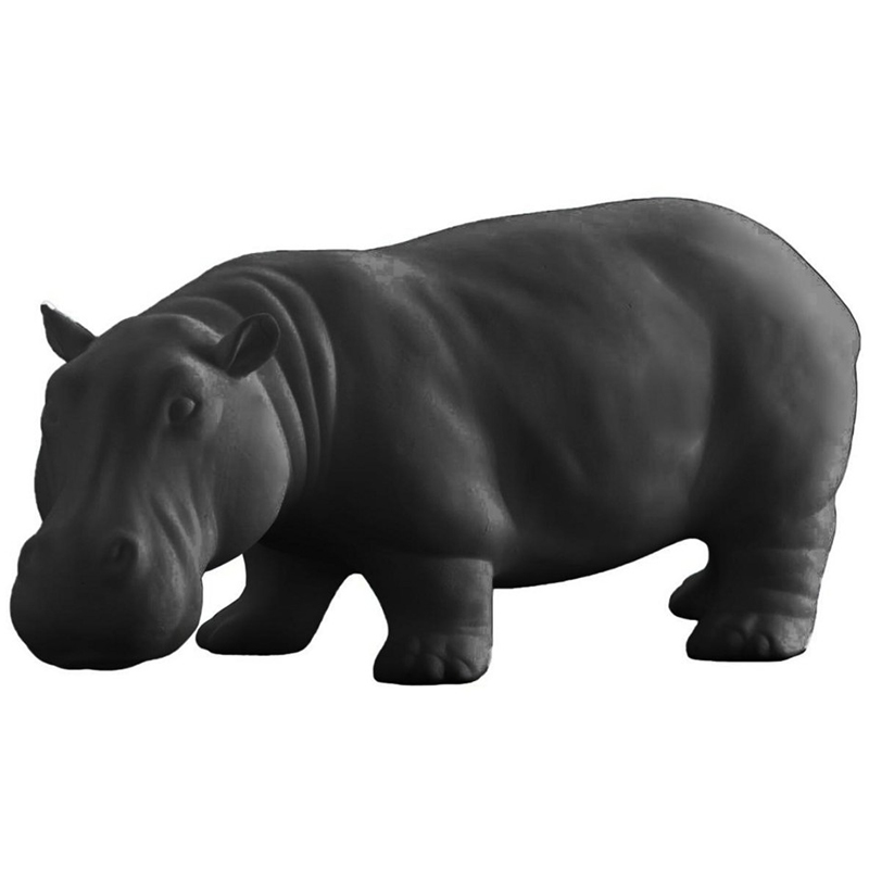 Статуэтка Abhika Hippo Bisc. Black Черный Статуэтка Abhika Hippo Bisc. Black Черный в Липецке | Loft Concept