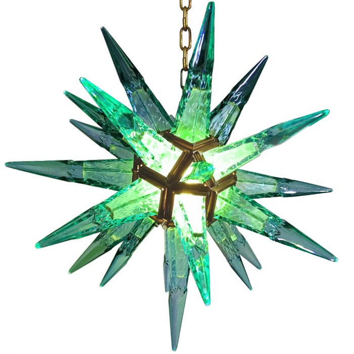 Люстра Chandelier Star Turquoise Латунь Люстра Chandelier Star Turquoise Латунь в Липецке | Loft Concept