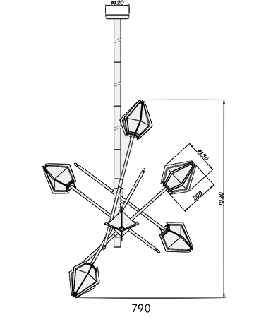 Люстра HARLOW Small Chandelier Gabriel Scott Люстра HARLOW Small Chandelier Gabriel Scott в Липецке