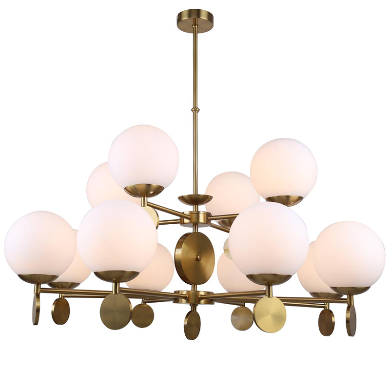Люстра Kyran Chandelier Bronze 12 Бронза Белый Люстра Kyran Chandelier Bronze 12 Бронза Белый в Липецке | Loft Concept
