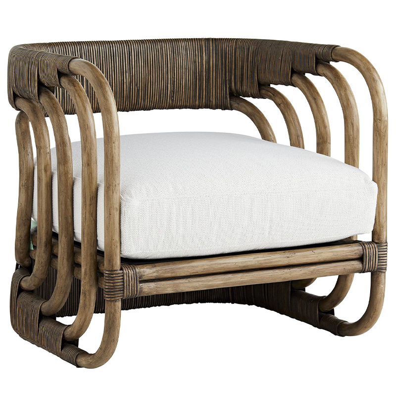 Кресло HAMZA CHAIR Коричневый Молочный Кресло HAMZA CHAIR Коричневый Молочный в Липецке | Loft Concept