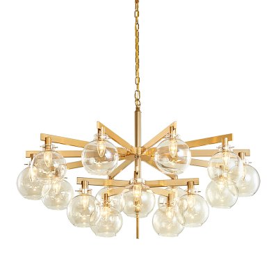 Люстра Carmella Globe PENDANT 15 Латунь Янтарь (Amber) в Липецке | Loft Concept 