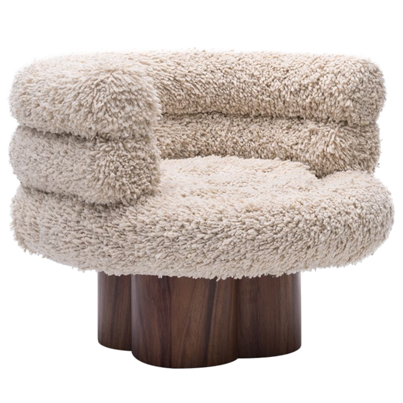 Дизайнерское кресло Cosy Amchair Бежевый Коричневый Дизайнерское кресло Cosy Amchair Бежевый Коричневый в Липецке | Loft Concept