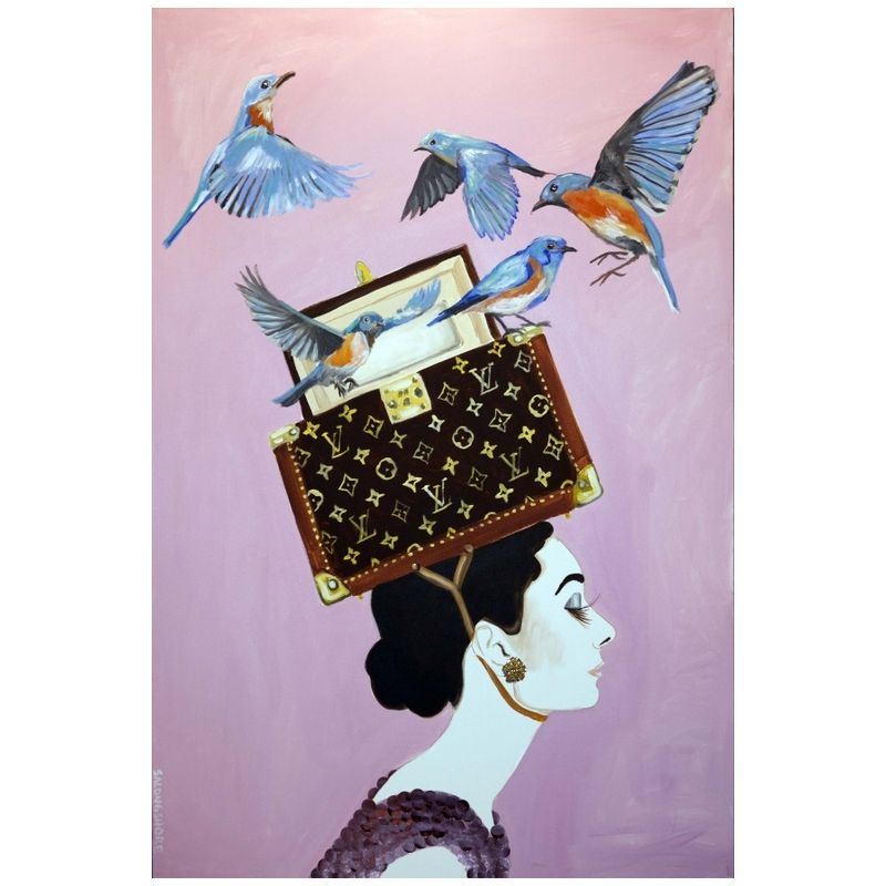 Картина Audrey with Box of Blue Birds Мульти Картина Audrey with Box of Blue Birds Мульти в Липецке | Loft Concept