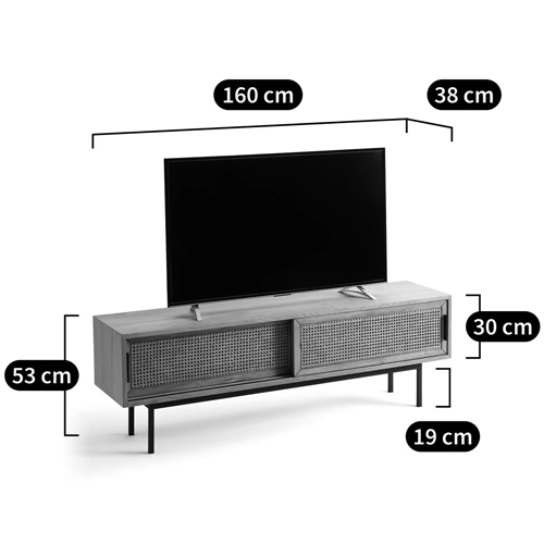 ТВ-тумба с плетеным декором Tate Wicker TV Stand ТВ-тумба с плетеным декором Tate Wicker TV Stand в Липецке