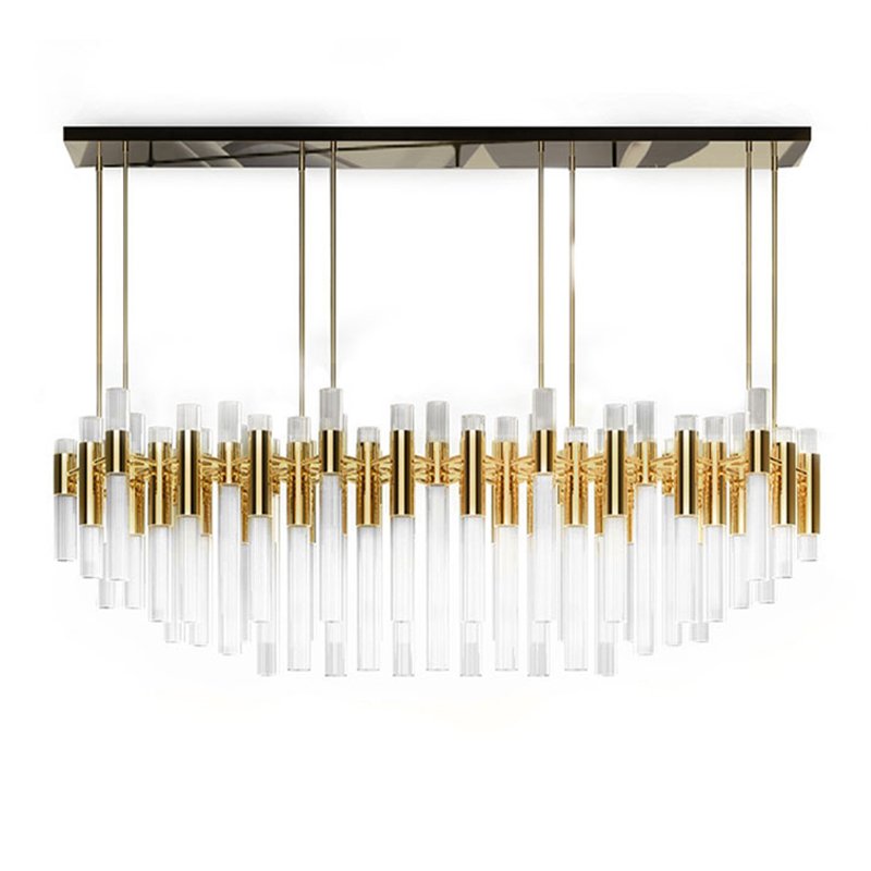 Люстра Luxxu Waterfall Rectangular suspension Глянцевое золото Прозрачное Стекло Люстра Luxxu Waterfall Rectangular suspension Глянцевое золото Прозрачное Стекло в Липецке | Loft Concept