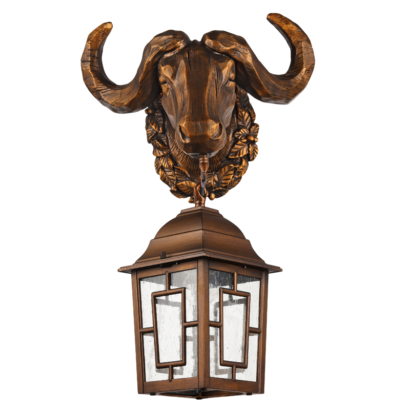 Уличный светильник Bull Lantern Коричневый винтаж Прозрачное Стекло Уличный светильник Bull Lantern Коричневый винтаж Прозрачное Стекло в Липецке | Loft Concept