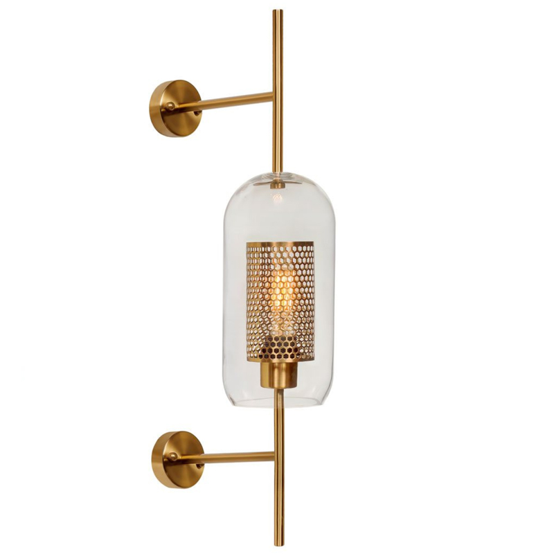 Бра Perforation Wall Lamp Gold 67 Золотой Прозрачное Стекло Бра Perforation Wall Lamp Gold 67 Золотой Прозрачное Стекло в Липецке | Loft Concept