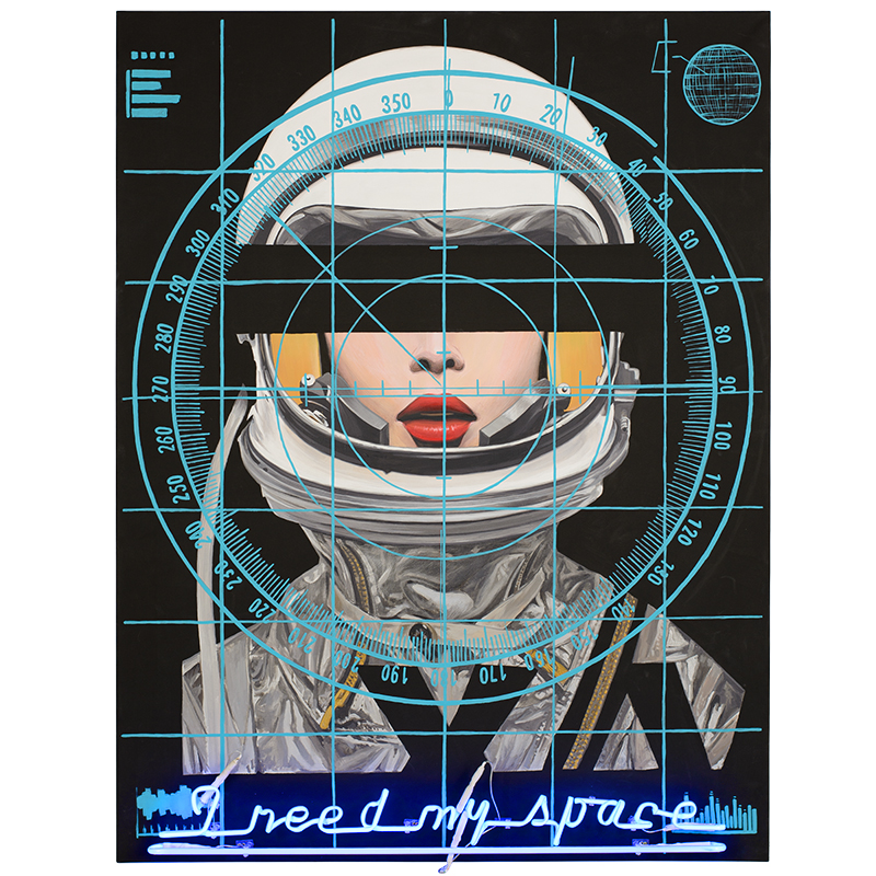 Картина Cosmo Girl с декоративной подсветкой Мульти Картина Cosmo Girl с декоративной подсветкой Мульти в Липецке | Loft Concept