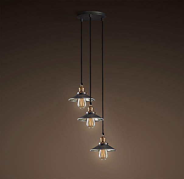 Люстра Loft Cone Pendant Reflector 3 Черный Люстра Loft Cone Pendant Reflector 3 Черный в Липецке | Loft Concept
