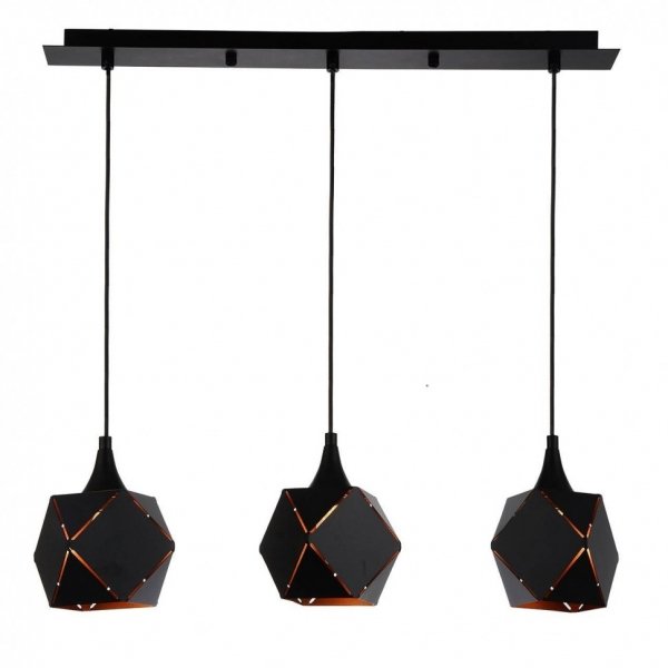 Подвесной светильник Volume Square Pendant 3 Черный Подвесной светильник Volume Square Pendant 3 Черный в Липецке | Loft Concept