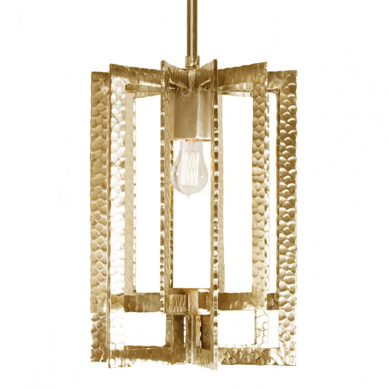 Подвесной Светильник Textured Cage Pendant Lamp gold Латунь Подвесной Светильник Textured Cage Pendant Lamp gold Латунь в Липецке | Loft Concept