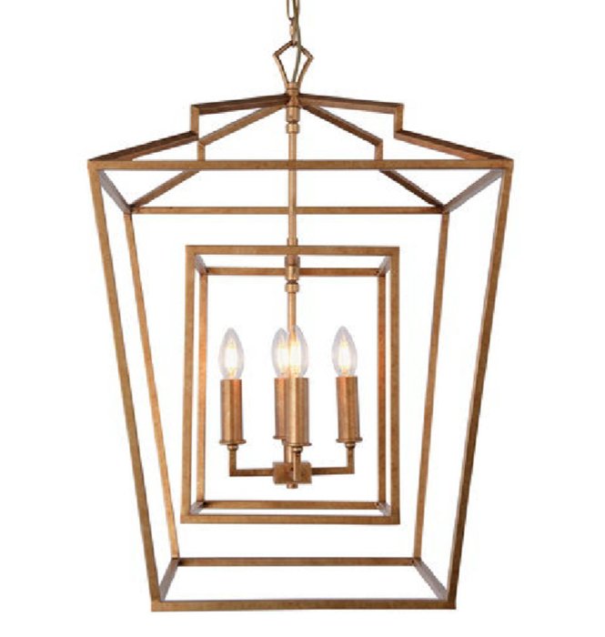 Подвесные светильники Darlana Lantern Chandelier Золотой Подвесные светильники Darlana Lantern Chandelier Золотой в Липецке | Loft Concept