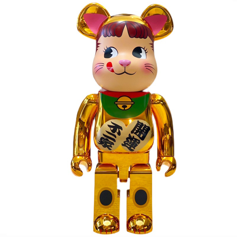 Статуэтка Bearbrick Maneki Neko Gold Золотой Мульти Статуэтка Bearbrick Maneki Neko Gold Золотой Мульти в Липецке | Loft Concept