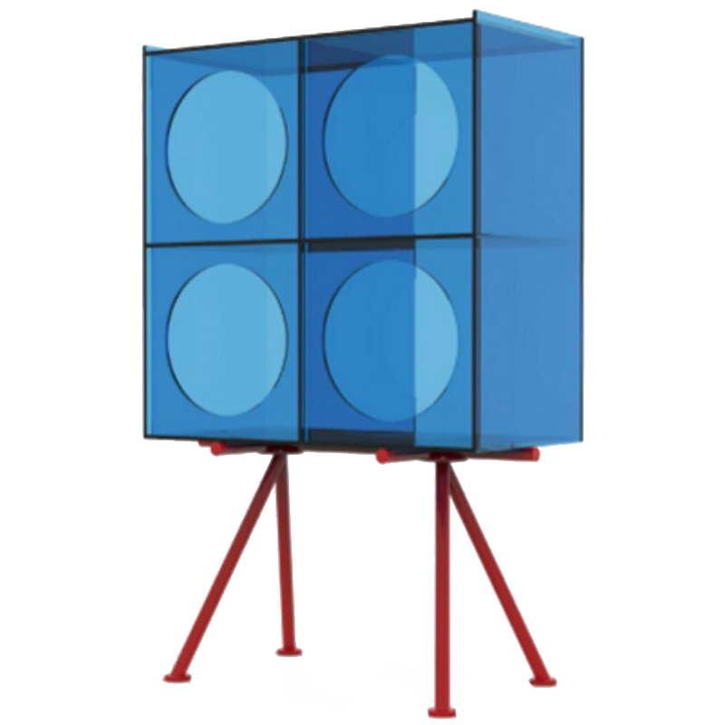 Синий буфет из акрила Blue Acrylic Cupboard Синий Синий буфет из акрила Blue Acrylic Cupboard Синий в Липецке | Loft Concept