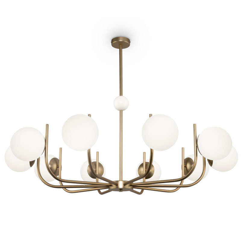 Люстра Felicitat Chandelier 116 Латунь Белый Люстра Felicitat Chandelier 116 Латунь Белый в Липецке | Loft Concept