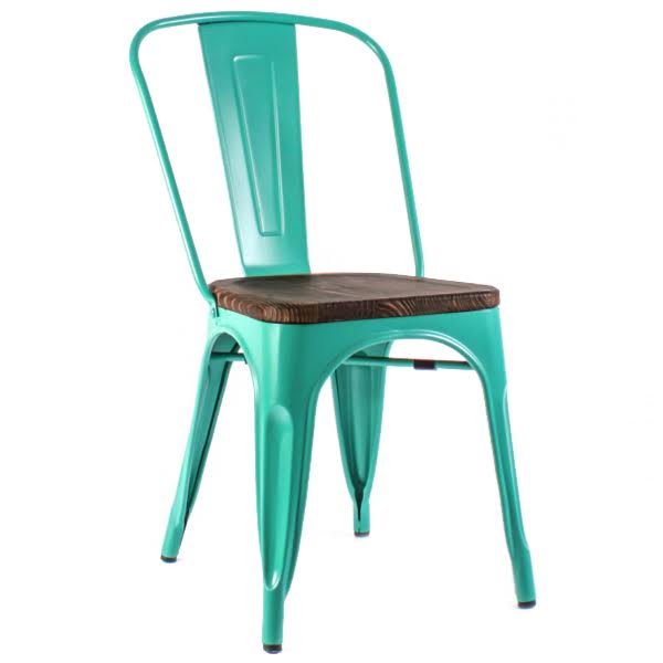 Кухонный стул Tolix Chair Wood Бирюзовый Бирюзовый Коричневый Кухонный стул Tolix Chair Wood Бирюзовый Бирюзовый Коричневый в Липецке | Loft Concept