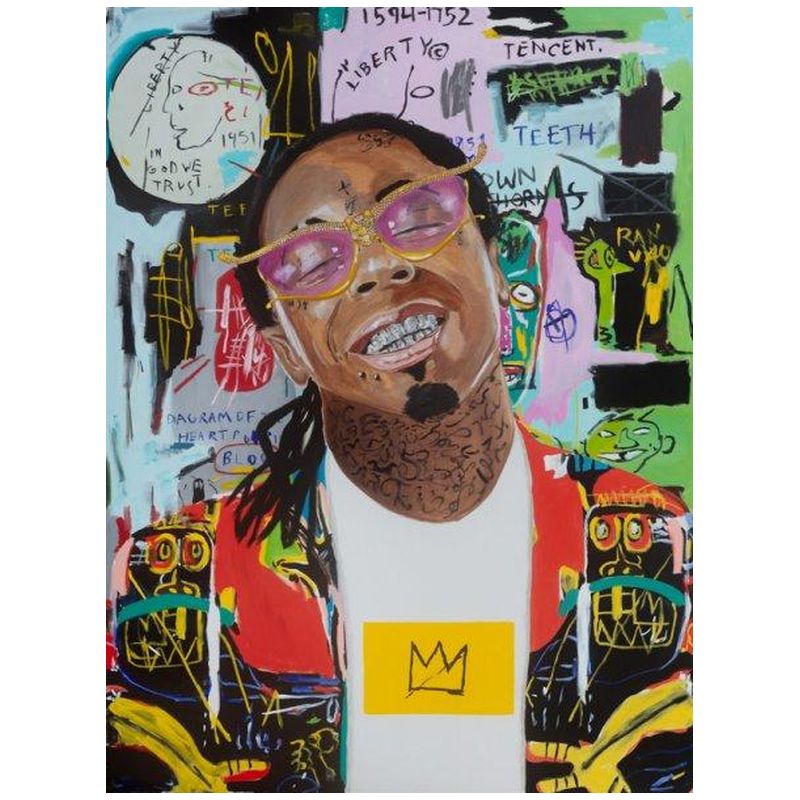 Картина King Weezy with Basquiat Jacket and Background Мульти в Липецке | Loft Concept 