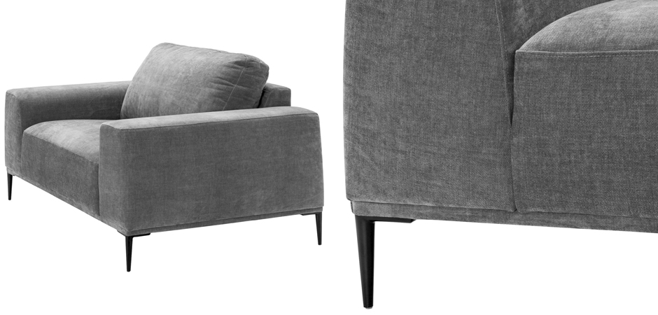 Кресло Eichholtz Loveseat Montado grey - фото №1