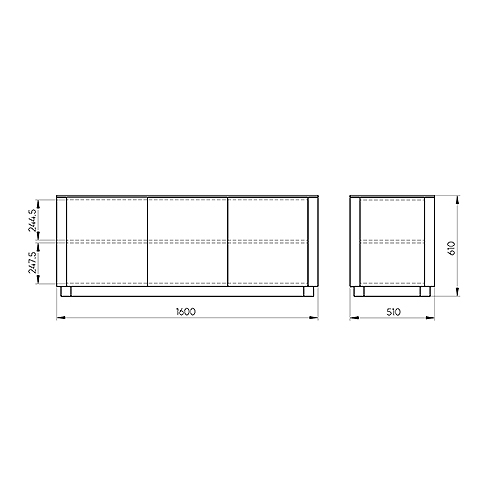 Тумба молочного цвета с 3-мя дверцами Tammi  в Липецке