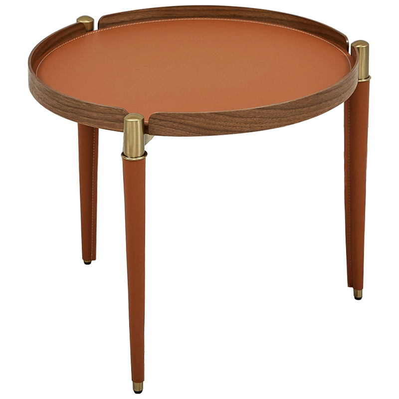 Кофейный стол Ferrey Round Table Side Оранжевый Золотой Кофейный стол Ferrey Round Table Side Оранжевый Золотой в Липецке | Loft Concept
