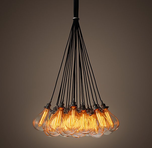 Подвесной светильник Glass Teardrop Pear 19 Черный Подвесной светильник Glass Teardrop Pear 19 Черный в Липецке | Loft Concept