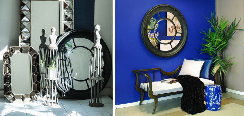 Зеркало настенное состаренное Black Round Window Зеркало настенное состаренное Black Round Window - Loft-Concept в Липецке