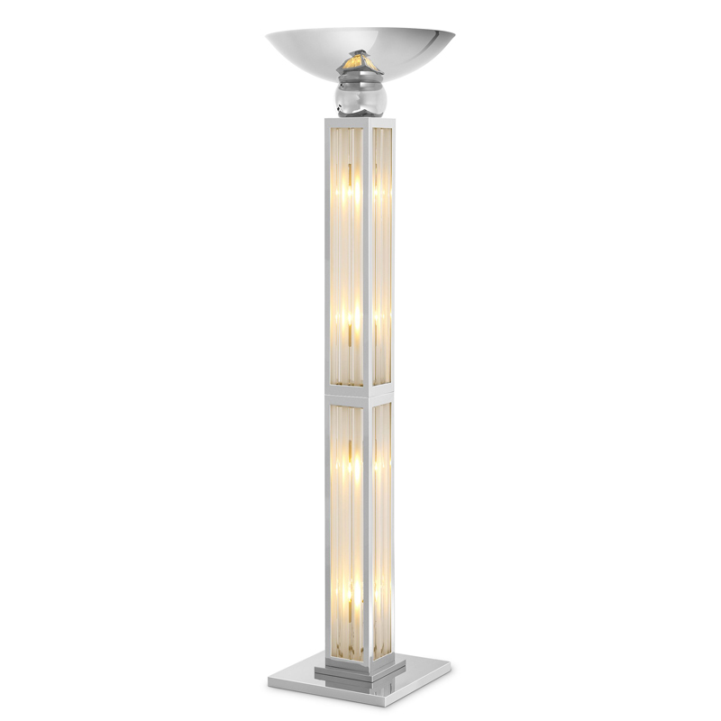 Торшер Eichholtz Floor Lamp Dorrell Никель Прозрачный Торшер Eichholtz Floor Lamp Dorrell Никель Прозрачный в Липецке | Loft Concept